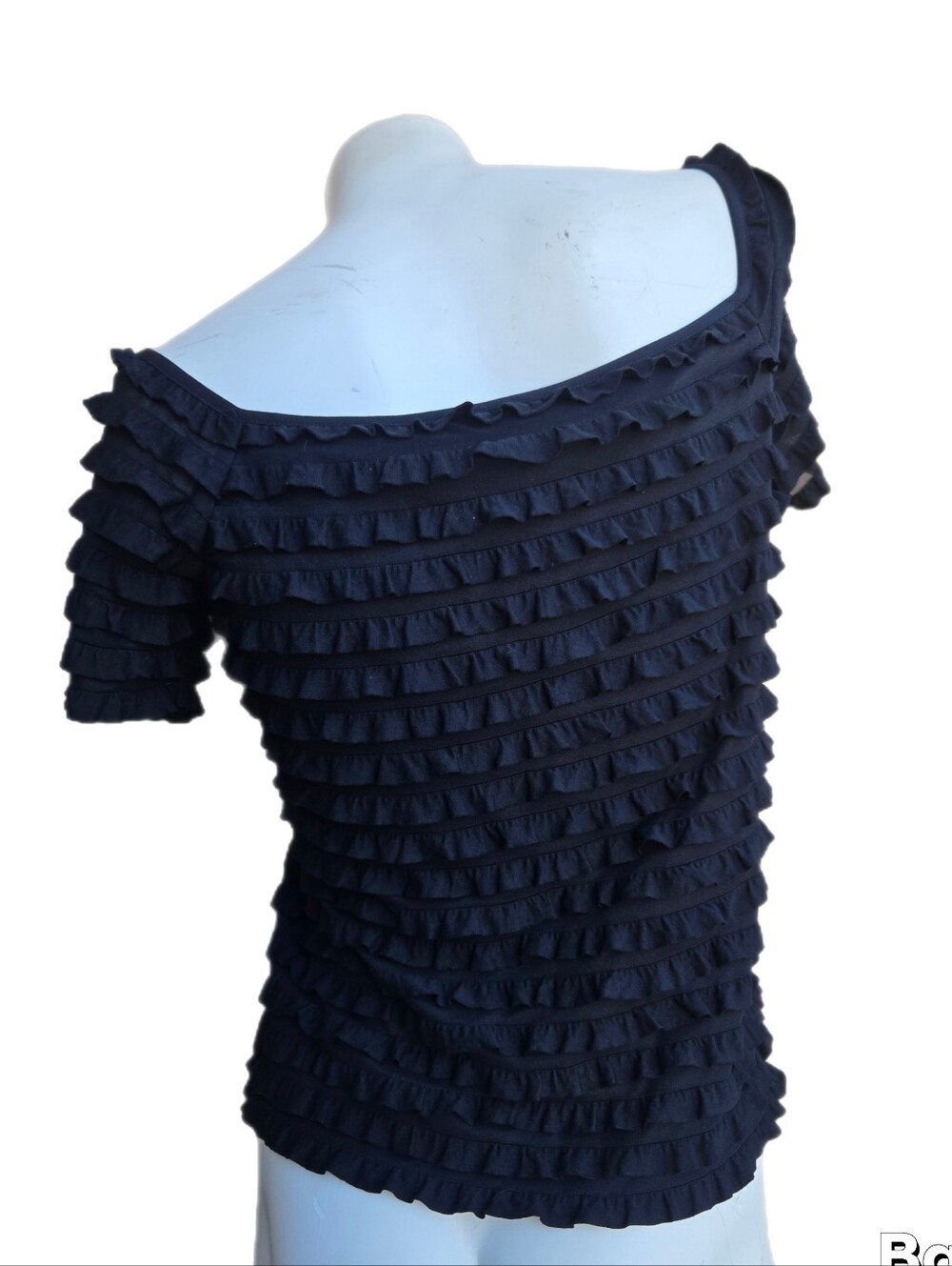 Joseph Ribkoff Ruffled Vintage Top - Picture 2 of 4